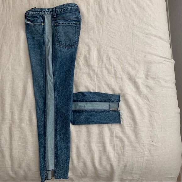 7 For All Mankind cropped, side stripe jeans - Picture 3 of 6